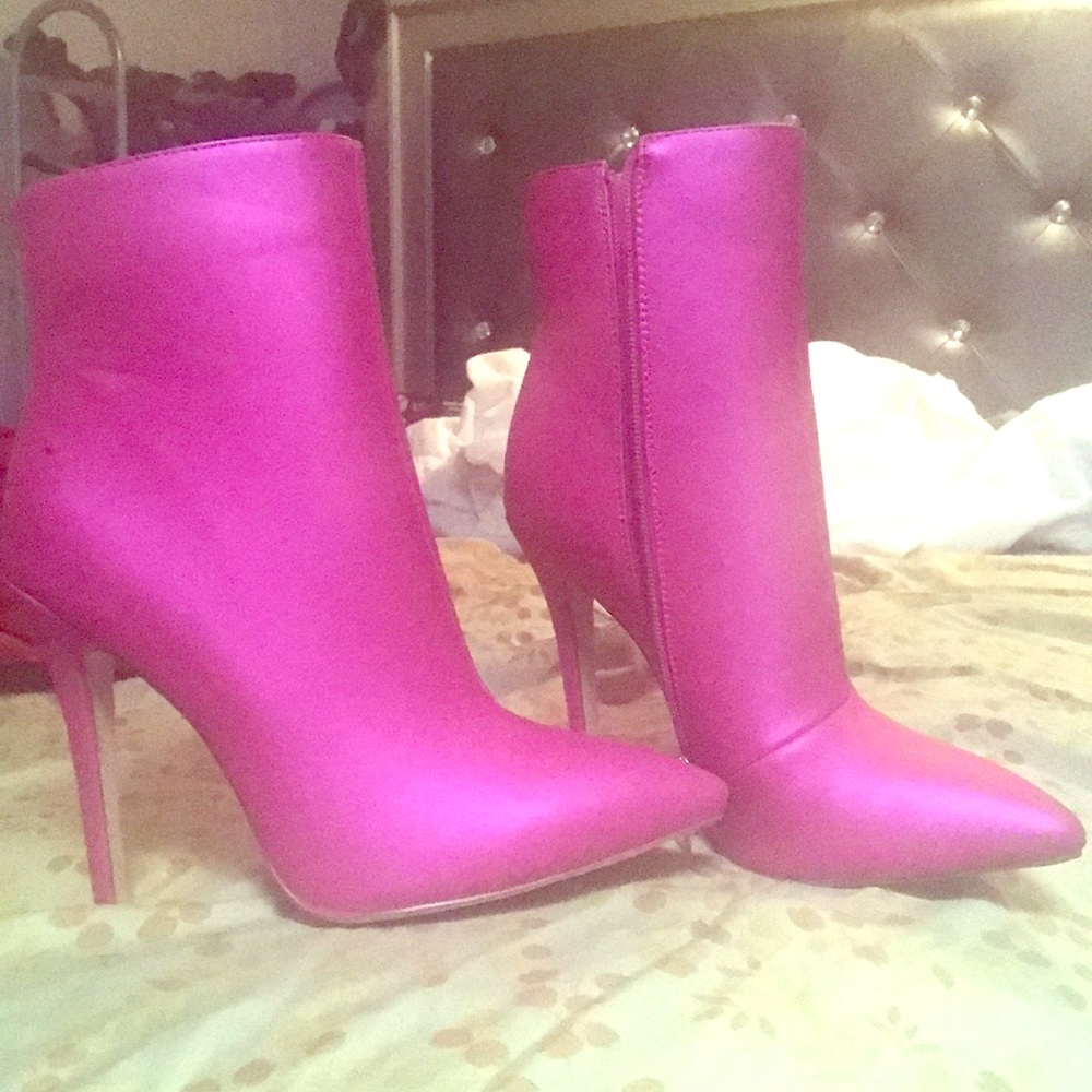 New Sexy Pink booties